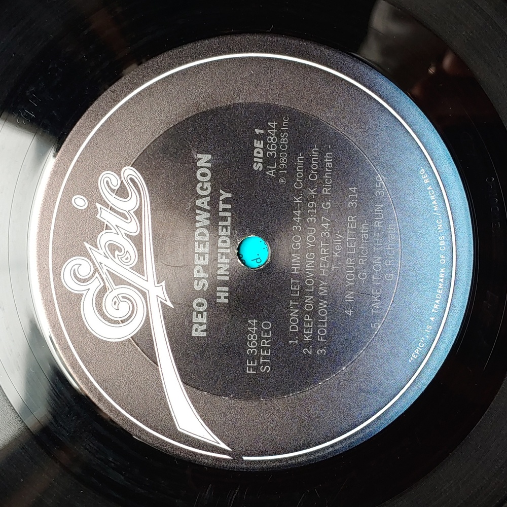 Reo Speedwagon Hi Infidelity, vinyl vintage record 1980 - Picture 9 of 10